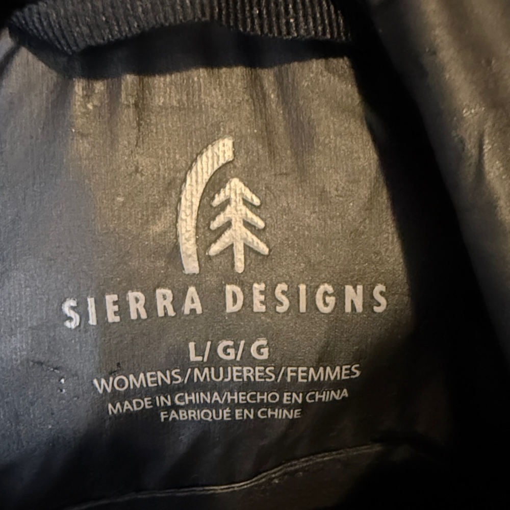 B14 Sierra Designs Women’s Large Stylish Black Hooded Utility Lightweight Jacket - Picture 2 of 7